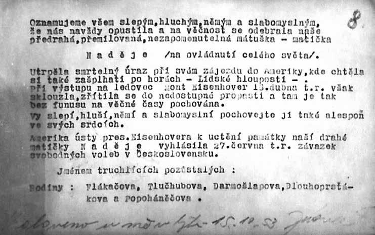 Studie 131 PŘÍLOHA 3 /Připsáno ručně: Zabaveno u mě v bytě 15. 10.
