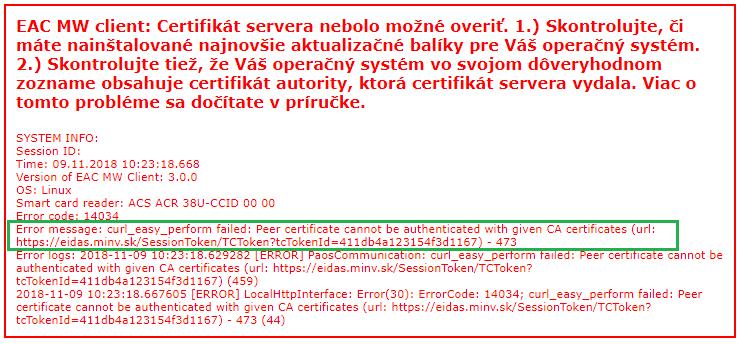 6.5 Chybové stavy Čo znamená, keď mi aplikácia zobrazí chybové okno s informáciou, že