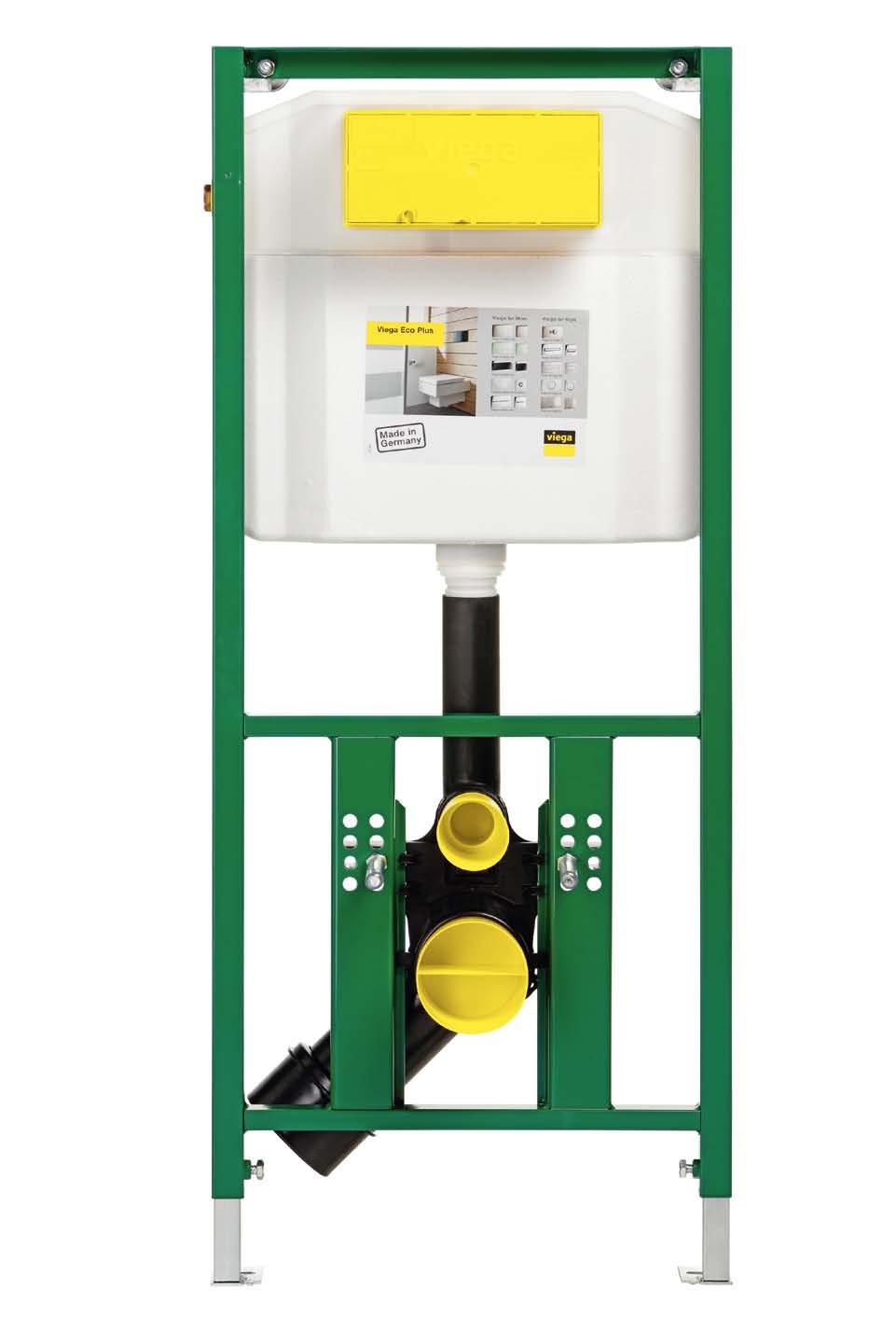 Předstěnová technika Viega 29 1 2 7 6 3 5 8 9 4 1 Stabilní, samonosné montážní prvky jsou tvořeny rámem s práškovým nástřikem. Obložení prvků probíhá ve dvou vrstvách (2 x 12,5 mm).