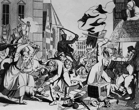 1819 reakce na proces židovské emancipace: Židé se začali objevovat v