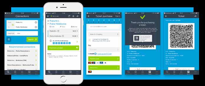 České dráhy a mobilní aplikace Můj vlak Jedním z průkopníků mobilního ticketingu v dopravě v České republice jsou České dráhy, jejichž aplikace Můj Vlak umožňuje vedle vyhledání spojení a dalších