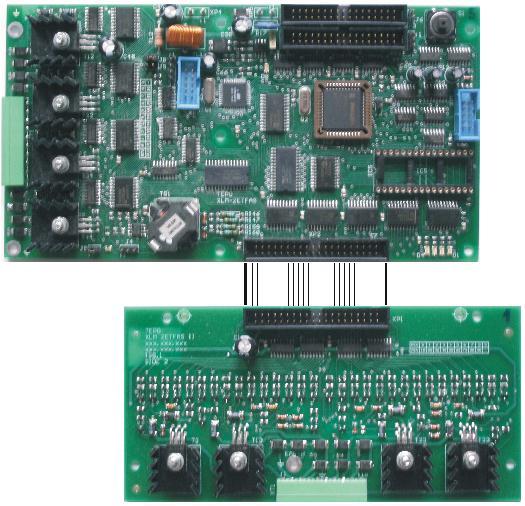 + + + + Návod k montáži Popis Konektorů desky XLM-ZETFAS/STI KONEKTOR XP1 XP2 XP3 XP4 XP5 XP6 XP7 POPIS Programovací konektor pro upgrade firmware linkového procesoru Připojení rozšiřující desky STI