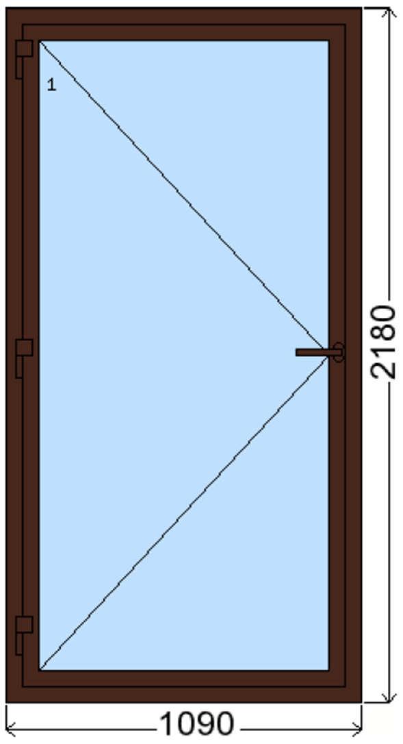 B.PD10 OŘECH 6 800 Kč OŘECH Plastové vchodové dveře, profilový systém Trocal, BEZ