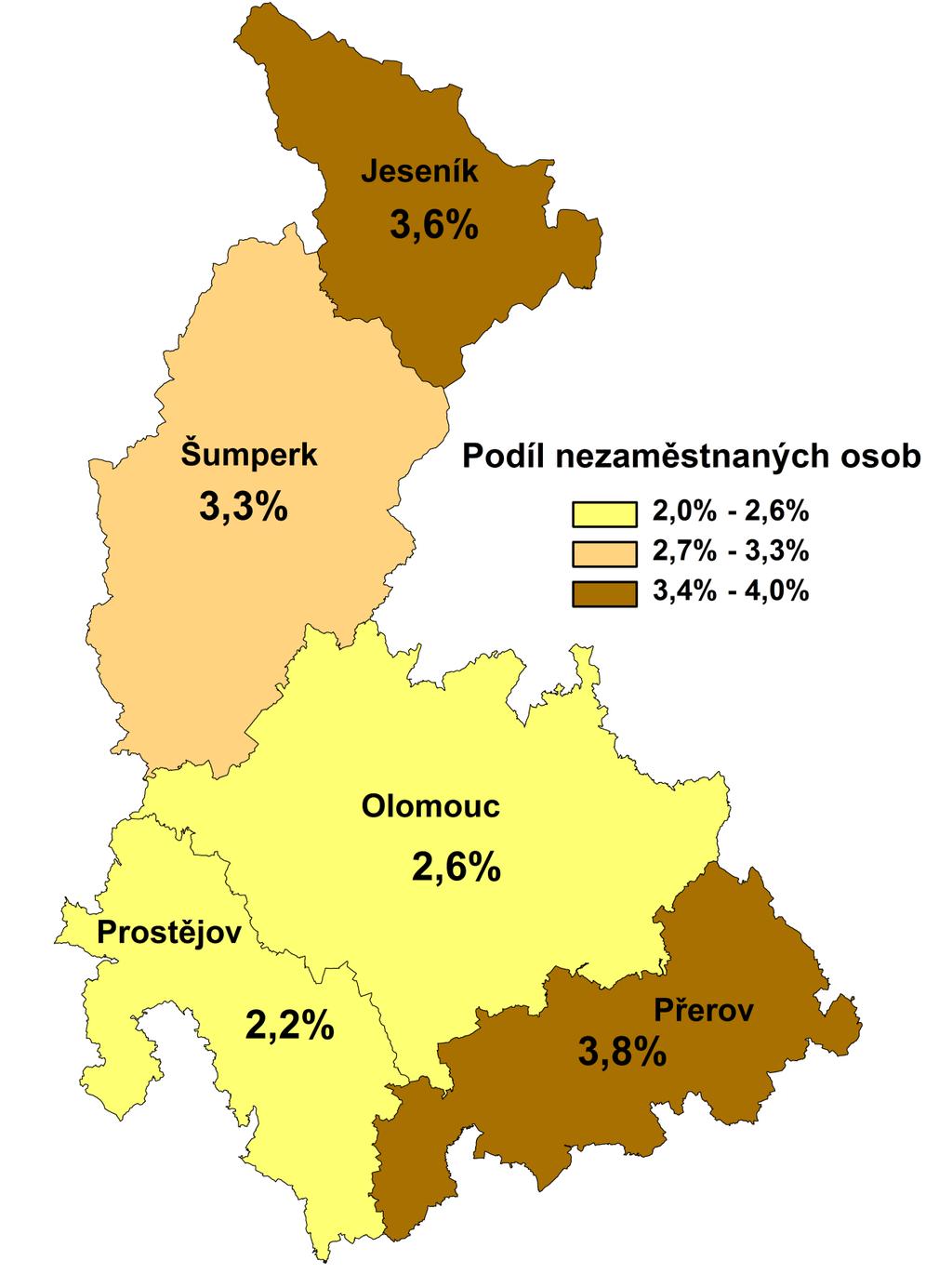 3. MAPA - Podíl nezaměstnaných