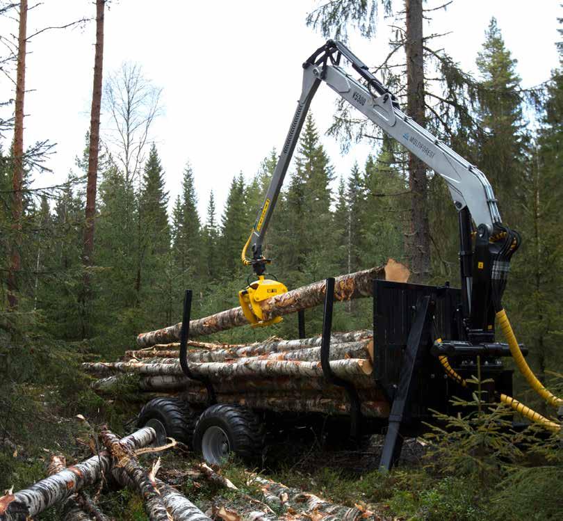 Lomená ramena Lomená ramena Trejon Multiforest jsou speciálně navržena pro práci s vyvážecím přívěsem.