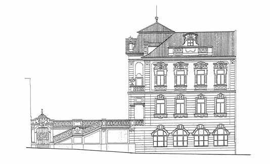 studie Svoboda / Praha stoletá (4) Obr. 33. Praha 2-Nové Město, fara u sv. Jana, čp. 1991, Vyšehradská 28. Plán, Antonín Wiehl, stavitel Ferdinand Šamonil, 1904 (SA Praha 2, repro autor, 2014). Obr. 34.