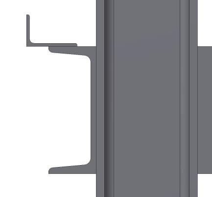 5 Nosný profil pro vynesení váhy panelů (doporučujeme U00 až U00 dle zatížení). 6 L profil pro zajištění panelu. 7 Zástěnový panel GREIF GZL.