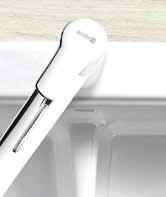 Vysoká základna, podlouhlé tělo a designová rukojeť KLUDI OBJEKTA