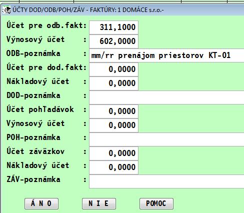 Predkontácia na adresu pre agendy pohľadávky / záväzky + poznámka. V účtovnom module PROLUC prejdite do časti Vstup/Oprava, kde zvoľte Adresár.