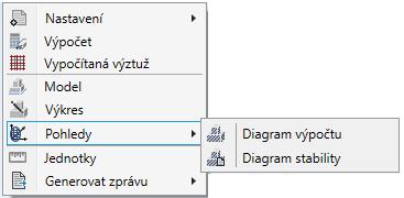 Kontextové nabídky jsou dostupné, když klepnete pravým tlačítkem myši kdekoli ve