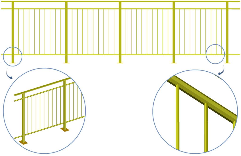 Výplňové panely pro standardní zábradlí Výplňové panely jsou nyní součástí GRAITEC Stair & Railing Designer, jsou