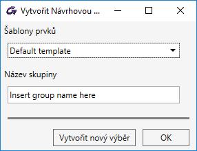 Prostředí Revitu: Prvky v modelu lze přidat do skupiny použitím příkazu Návrhová skupina v pásu karet GRAITEC Concrete Design.