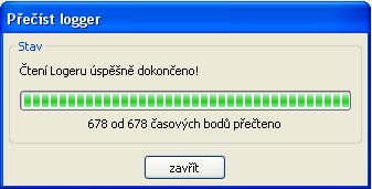 loggeru. Přečtení datového logeru BL-NET nebo D-LOGG Pro tento datový loger není možné zkrátit dobu načtení.