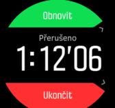 Klepněte na ikonu cvičení nebo stiskněte prostřední tlačítko. 4. Tažením nahoru nebo dolů procházejte sportovní režimy a zvolte ten, který chcete použít.