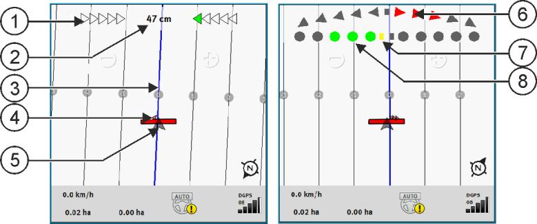 Paralelní vedení pomocí aplikace TRACK-Leader Paralelní jízdy pomocí monitoru Lightbar a vodicích stop 6 K režimům navigace existuje alternativa: automatické zakládání vodicích stop při práci se