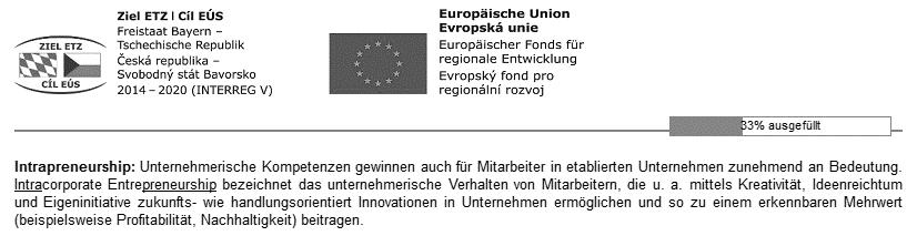 Obrázek 43: Intrapreneurship Dotazník k výchozímu měření Úvodem jsou předně zjišťovány možnosti a způsoby nabývání vědomostí o této problematice (viz Evropská komise, 2007, str. 11).