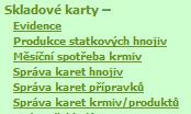 2) Zadávací formulář aplikací Kartu hnojiva/por otevřete z uloženého formuláře aplikace (spotřeby) hnojiva či POR proklikem na zelený název hnojiva/por.