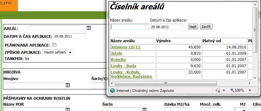 Kapitola č. 11 - Zelená nafta zároveň (ke stejnému datu) můžete zadat i více činností, formulář uložíte.