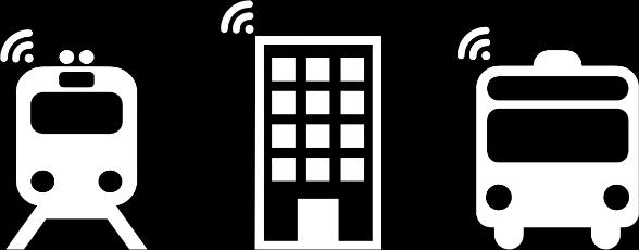 Free Wi-Fi Hotspoty s bezplatným připojením k internetu ve vozidlech a veřejných budovách Centrální kontrolér