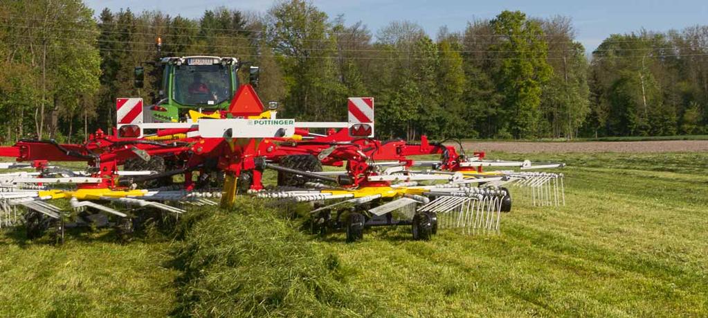 MULTITAST s kopírovacím kolečkem před rotorem a s pohyblivým uložením rotoru navádí rotor shrnovače dle