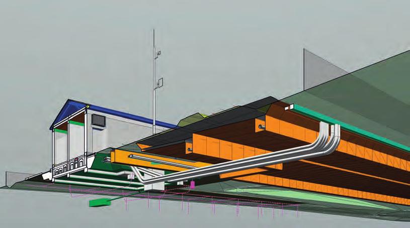 protože v modelu není přímo zastoupena vlastnost jejich objemu. Ostatní prvky byly zakresleny převážně formou těles, tedy uzavřených entit s vlastním objemem.