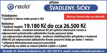 : 775 780 046 Bezpečnostní a úklidová agentura přijme do pracovního poměru invalidní důchodce na pracovní pozici vrátný. Místo výkonu Prostějov, zkrácený pracovní úvazek. Informace na tel.