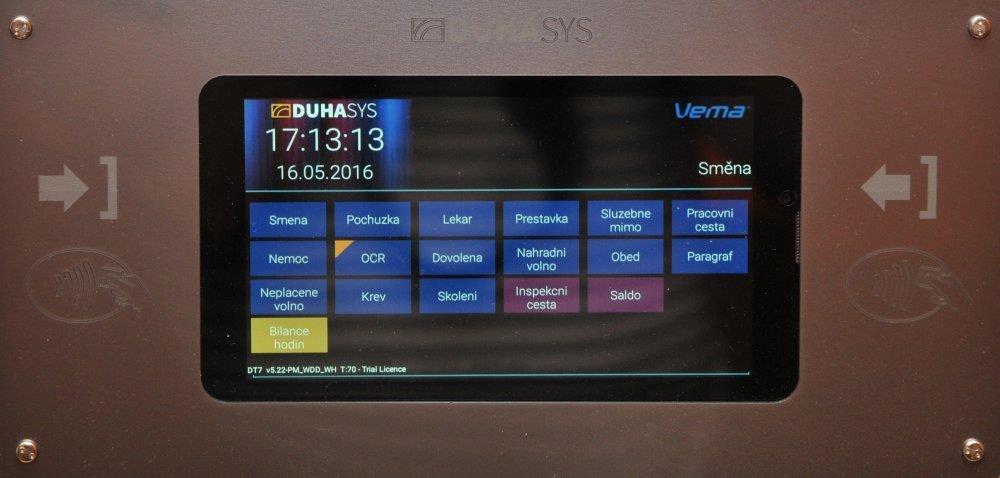 Výhody elektronického docházkového systému Šetří čas -> Docházkový systém eviduje docházku za vás. Výsledkem jsou přehledné tabulky. Systém lze také propojit se mzdovým systémem.