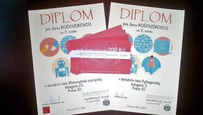 Překonalo účastí matematickou olympiádu, ve čtyřech kategoriích celkem