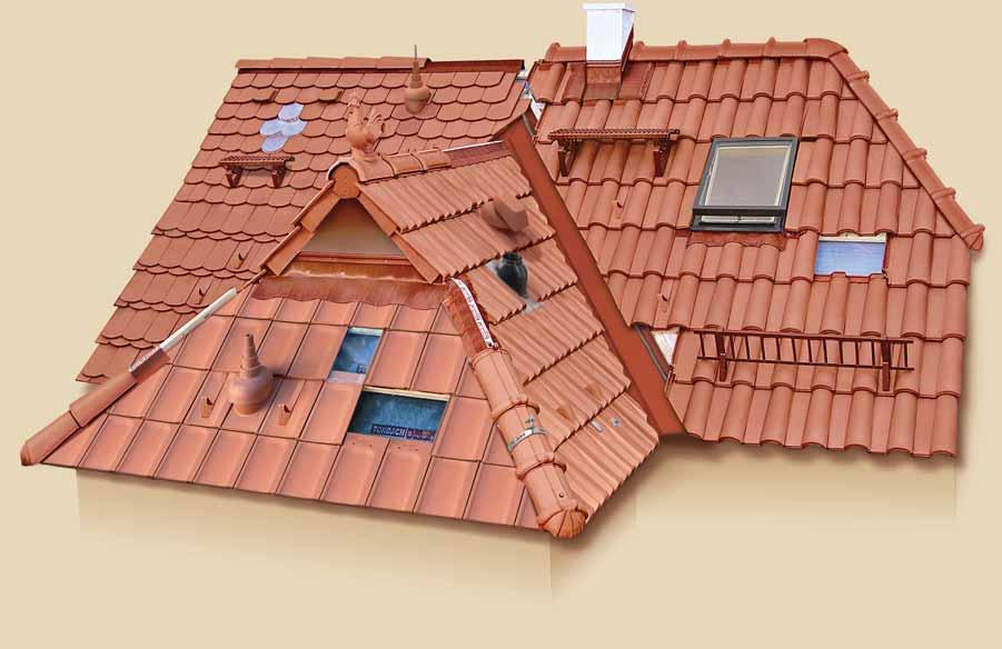 TONDAC ompletný strešný systém Ochranný pás proti vtákom Základná škridla Románska Okrajová škridla Vetracia škridla rebe ová škridla 0 Odkvapová vetracia mriežka univerzálna s hrebeňom rebená