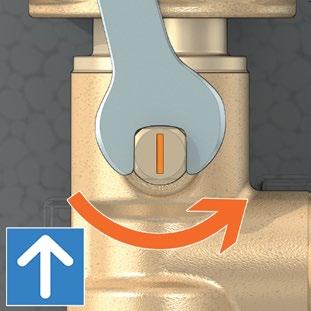 Za běžného provozu systému musí být kulový ventil plně otevřen. Průtokoměr Průtokoměr je zařízení sloužící k měření průtoku pomocí plováku a je vybavený nastavovacím kulovým ventilem.