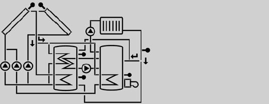 Displej - Schéma zapojení Na displeji regulátoru se zobrazí vybrané schéma zapojení.