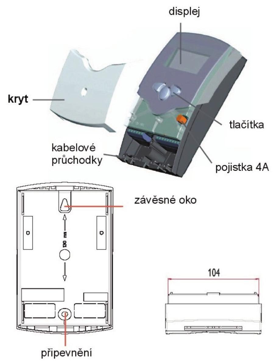 1. Instalace 1.1 Montáž Před otevřením přístroje vždy nejprve odpojte el. napětí. Přístroj musí být umístěn v suchém interiéru.