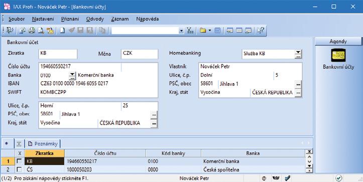 Daňová přiznání TAX Příručka uživatele 45 3 / 6 Nastavení formuláře (CTRL+V) Tato funkce umožňuje vypnout zvolená pole formulářů pro přístup z klávesnice.