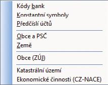 Daňová přiznání TAX Příručka uživatele 49 3 / 13 Zdravotní pojišťovny Agenda Zdravotní pojišťovny obsahuje aktuální seznam zdravotních pojišťoven v České republice.