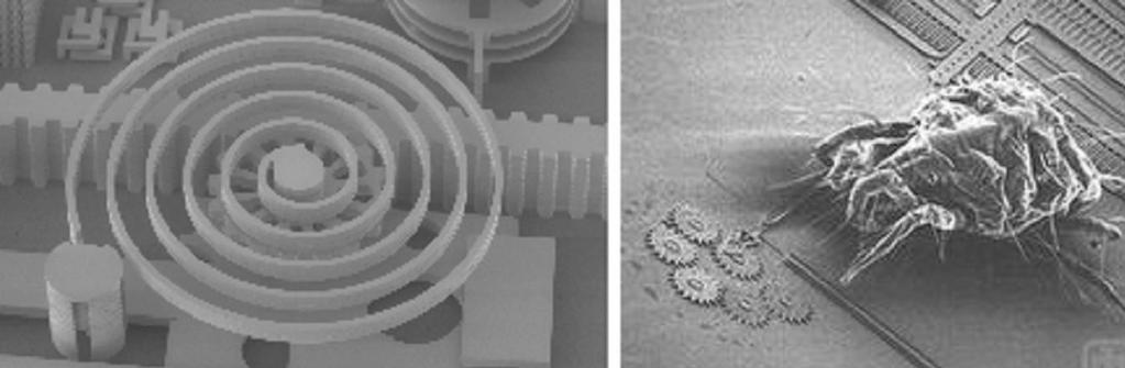 vyráběny "tradičními" technologiemi typu CMOS, Bipolar nebo BiCMOS, mikromechanické části jsou zhotovovány prostřednictvím technologií různého selektivního leptání, nebo implementováním nových vrstev.