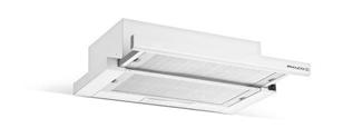 60 cm 300 m 3 /h 2 PEB 644 W Výsuvná digestoř Vlastnosti Ovládání tlačítky Omyvatelné hliníkové filtry Třída energetické účinnosti D Třída účinnosti proudění tekutin F Třída účinnosti osvětlení G