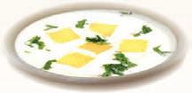 ALOO RAITHA s malými kousky brambor 29,- 50 g PINEAPPLE RAITHA s čerstvým ananasem with fresh fresh pineapple 29,- with