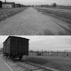Po několika úvodních slovech procházíme vstupní branou s německým nápisem Arbeit macht frei. Prací ke svobodě? A tady?