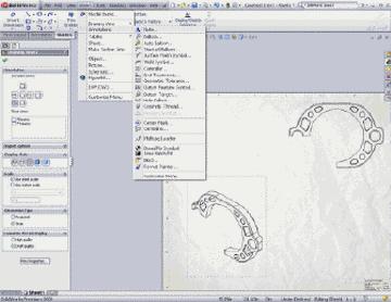 SolidWorks Standard Výkresy Výkres Všeobecná zlepšení Zlepšení výkresů zahrnují podporu norem pro detailování, úpravy rozsáhlých kusovníků, zlepšení ovládání