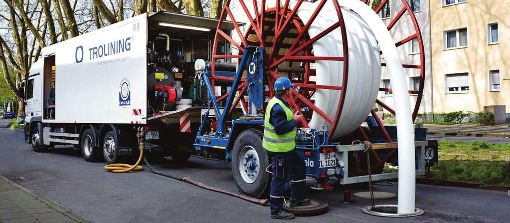 Produktové portfolio Gütersloh, kanál, DN 300 SDR 26, Trolining Gravitační kanalizace a výtlaky Pro bezvýkopovou pokládku gravitační