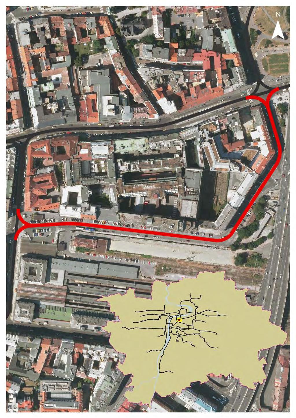 5 Na Florenci TT délky 0,53 km, vedená ul. Na Florenci od křižovatky ul. Na Florenci/Na Poříčí/Těšnov/Sokolovská po křižovatku ul. Na Florenci/Havlíčkova, případně se dvěma páry tramvajových zastávek.