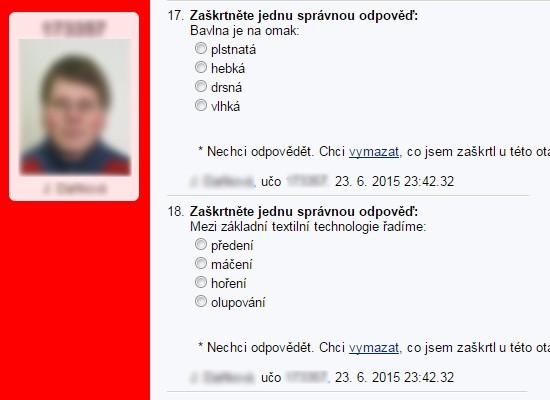 obsahuje základní výukový text, ale také řadu ilustračních obrázků test, který jim náhodně vygeneruje 20 otázek V testu studenti