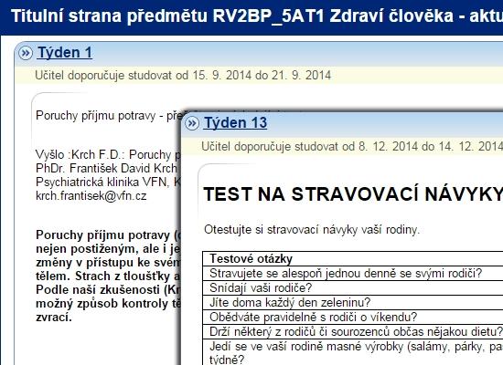 Jedna z podosnov je také doplněna o výukovou prezentaci převedenou do flash formátu Studenti si tak mohou prezentaci prohlížet jako souvislé video, anebo přepínat mezi jednotlivými snímky