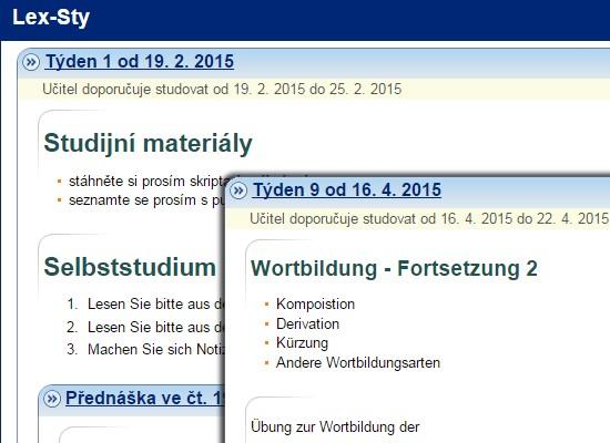 Lexikologie a stylistika němčiny doc Mgr Tomáš Káňa, PhD http://elportalcz/katalog/pdf/nj_g400 V tomto předmětu byla vytvořena interaktivní osnova, která má za cíl upozornit studenty na to, co se