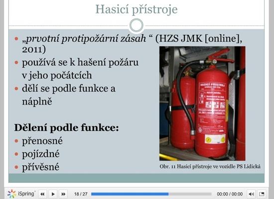 převedenou do formátu flash, která studentům přibližuje dané téma Studenti si mohou přepínat mezi jednotlivými slajdy anebo si