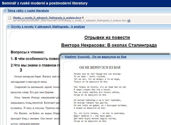 Seminář z ruské moderní a postmoderní literatury Mgr Eva Kudrjavceva Malenová, PhD http://elportalcz/katalog/pdf/rj2bp_rms1 Základním elektronickým studijním