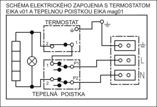 3. Inštalačné pokyny - V prevádzke musí byť teleso a puzdro čidiel obklopené dostatočne zo všetkých strán vodou. - Termickému prúdeniu vody nesmie byť bránené.