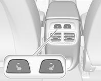 Vyhřívání sedadla aktivujete stisknutím tlačítka ß pro příslušné zadní vnější sedadlo. Zapnutí je signalizováno pomocí diody LED v tlačítku.