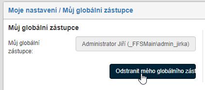 Zástupce můžete kdykoli opět smazat tlačítkem Odstranit mého globálního zástupce. 4.8 Mí přímí podřízení Pokud máte v systému evidovány nějaké podřízené, v této sekci se zobrazuje jejich seznam.