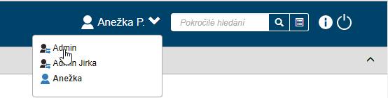 2.2.4 Odhlášení uživatele Pokud jste přihlášeni, můžete se opět odhlásit klepnutím na tlačítko Odhlášení u horního okraje okna.